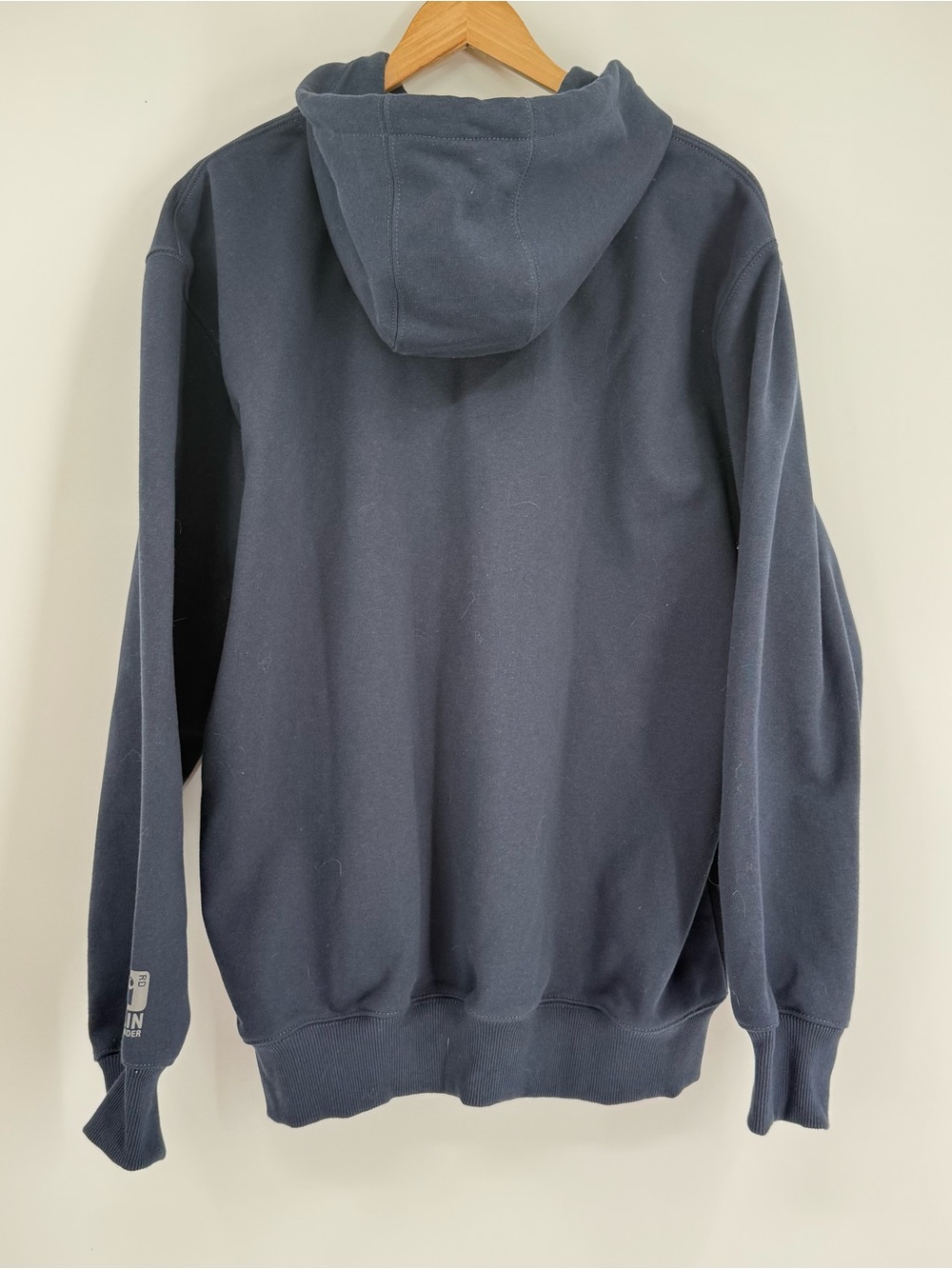 Carhartt NWT Rain Defender Pullover Hoodie Navy Blue Size Large heavy Cotton - Picture 8 of 9